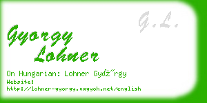 gyorgy lohner business card